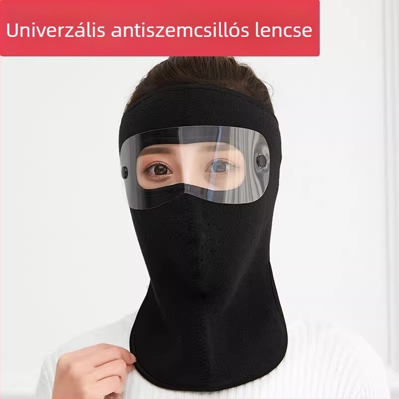 Kerékpáros maszk fleece anyaggal, uniszex, pamut-poliészter keverék, testreszabás elérhető