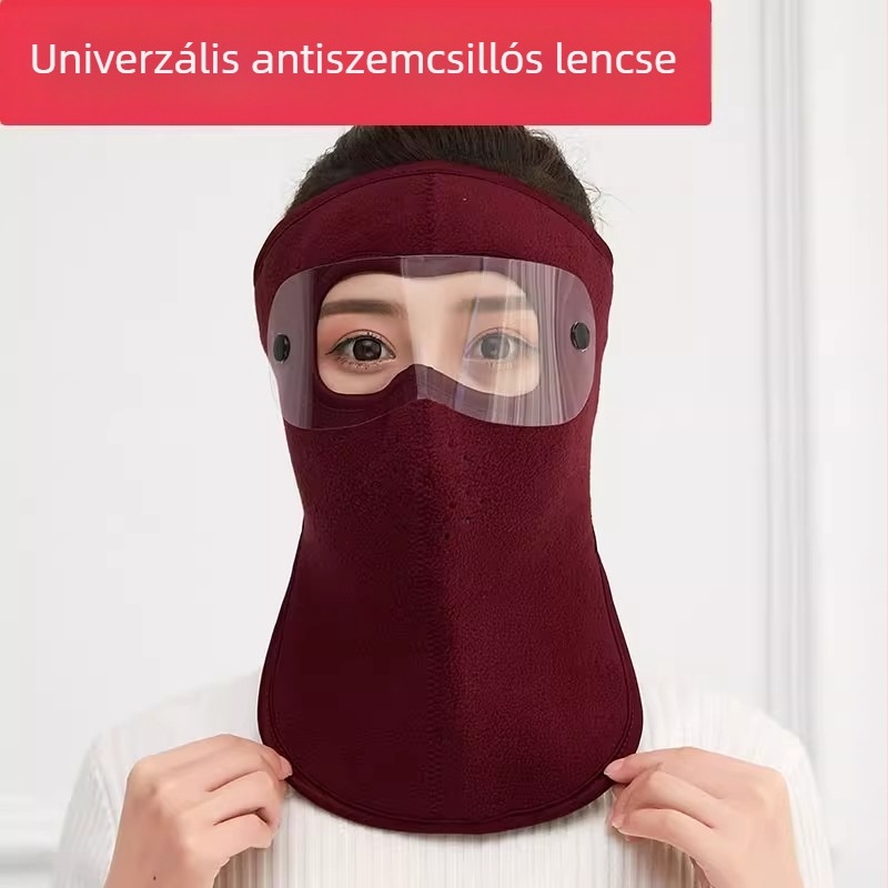 Kerékpáros maszk fleece anyaggal, uniszex, pamut-poliészter keverék, testreszabás elérhető