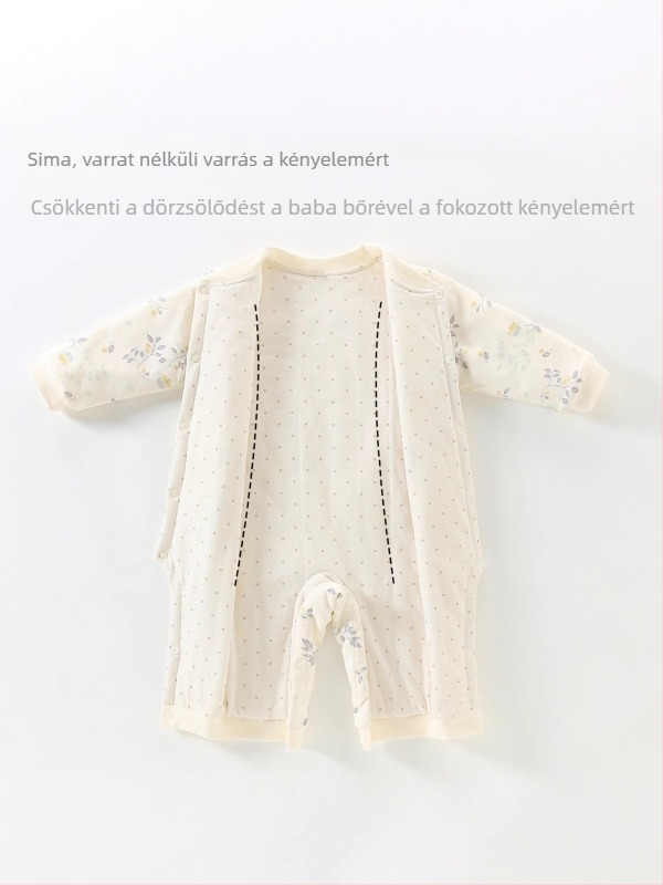 Overálok és romperok, 100% pamut, vastag anyag, hosszú ujjú, újszülötteknek, tavasz és ősz