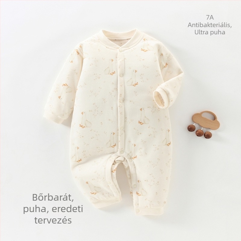Overálok és romperok, 100% pamut, vastag anyag, hosszú ujjú, újszülötteknek, tavasz és ősz