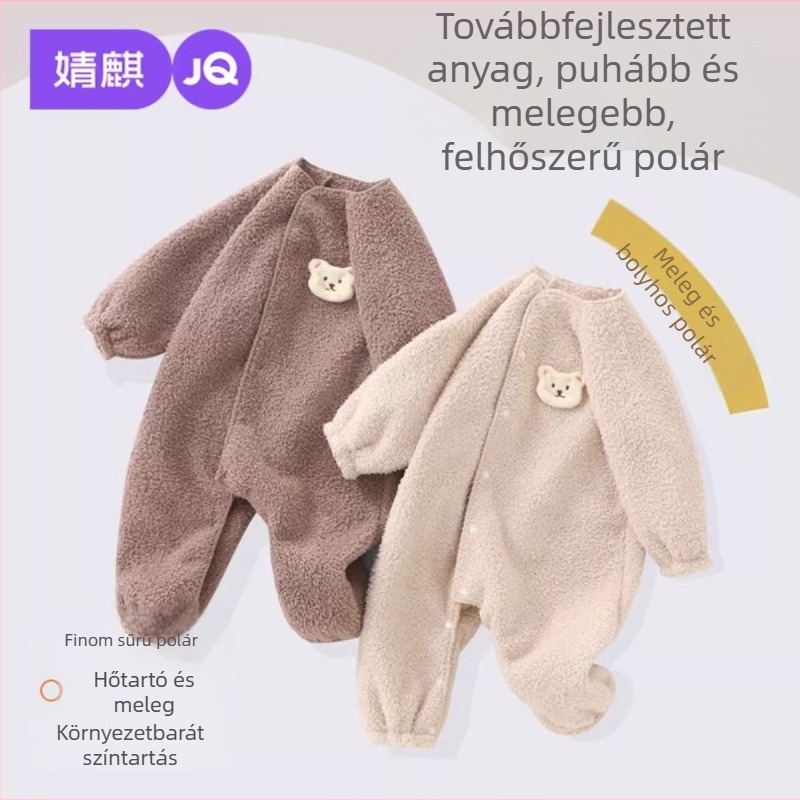 Jingqi Bébi overál maci mintás, őszi-téli, uniszex, újszülöttek 0–12 hónap