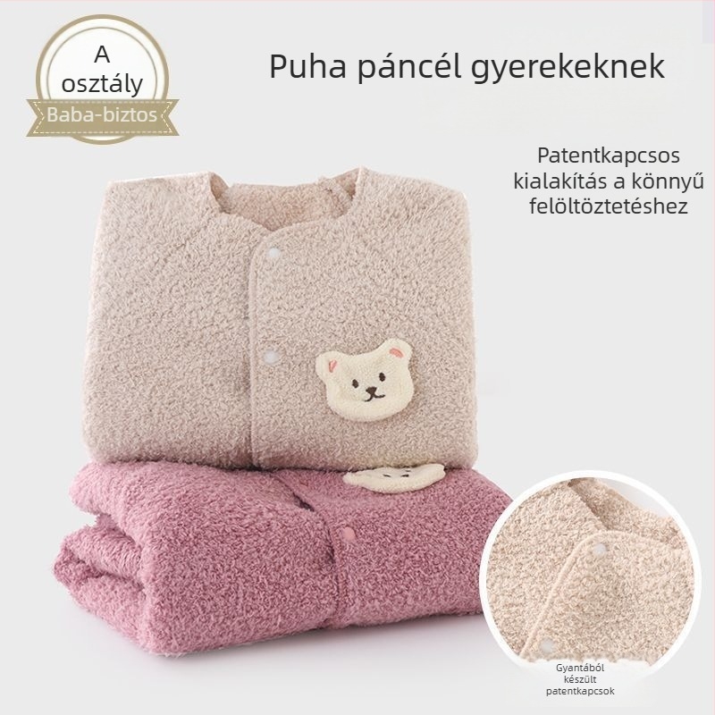 Jingqi Bébi overál maci mintás, őszi-téli, uniszex, újszülöttek 0–12 hónap