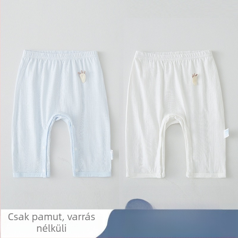 Gyerekeknek készült pamut nadrág, 100% pamut, snap zárás, modern minimalist stílus, középmagas derekú