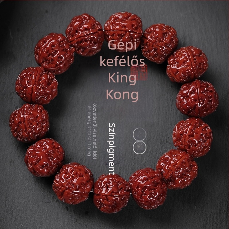 Rudraksha Bodhi karkötő, kínai stílusú, polírozott kivitel, téli 2024 megjelenés, ideális ajándék