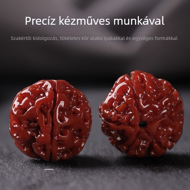 Rudraksha Bodhi karkötő, kínai stílusú, polírozott kivitel, téli 2024 megjelenés, ideális ajándék
