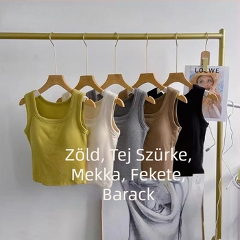 Nylon széles vállú mellény kerek gallérral; 80–90% nylon; anyagsűrűség 161–180 g/m2; négy szezonra