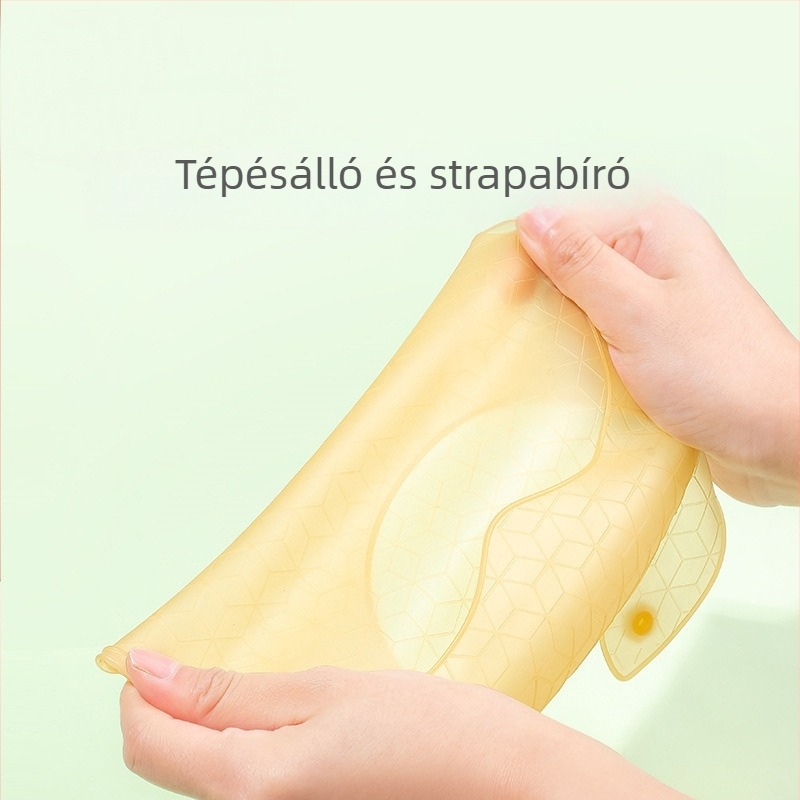 Szilikonból készült baba etető kötény – vízálló, ultra puha, rajzfilmszimbával, 1–3 éveseknek