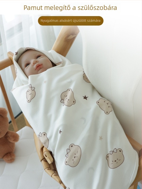 Baba beburkoló törölköző 100% pamutból, Kategória A, csecsemőknek