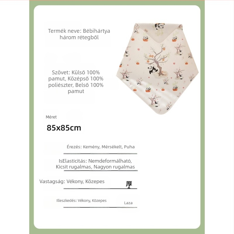 Újszülött swaddle kendő - 100% pamut, Space Cotton töltet, háromréteg melegség, rajzolt minta, Biztonsági osztály A