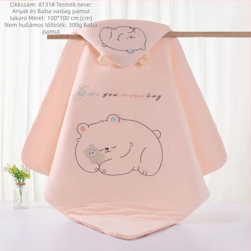 Baba quilt vastagított tiszta pamutból újszülött takaró töltet mosott pamut állat mesés minta tavasz–ősz–tél