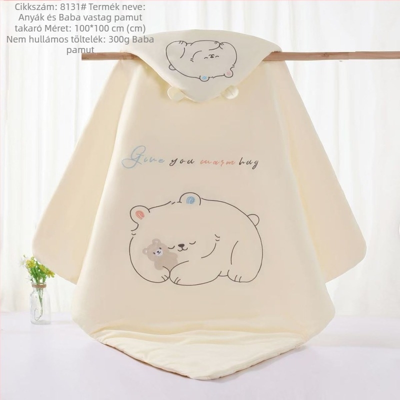 Baba quilt vastagított tiszta pamutból újszülött takaró töltet mosott pamut állat mesés minta tavasz–ősz–tél