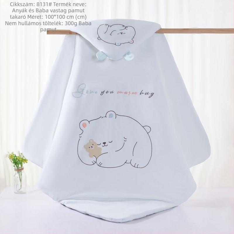 Baba quilt vastagított tiszta pamutból újszülött takaró töltet mosott pamut állat mesés minta tavasz–ősz–tél