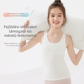 Lányoknak szóló pamut top vékonyan formázott kosarakkal, teljes kosár, lélegző, acélgyűrű nélkül