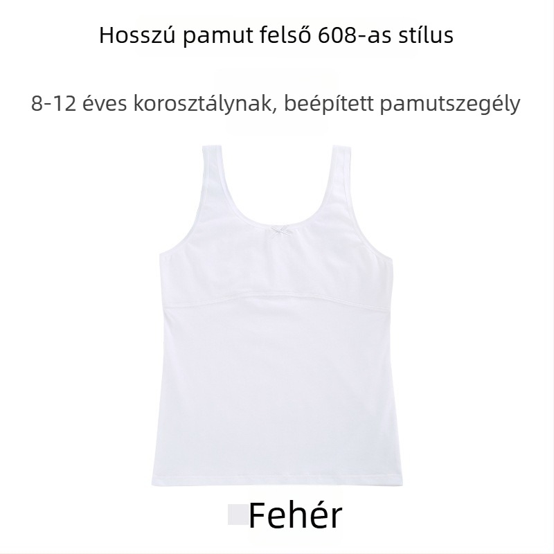 Lányoknak szóló pamut top vékonyan formázott kosarakkal, teljes kosár, lélegző, acélgyűrű nélkül