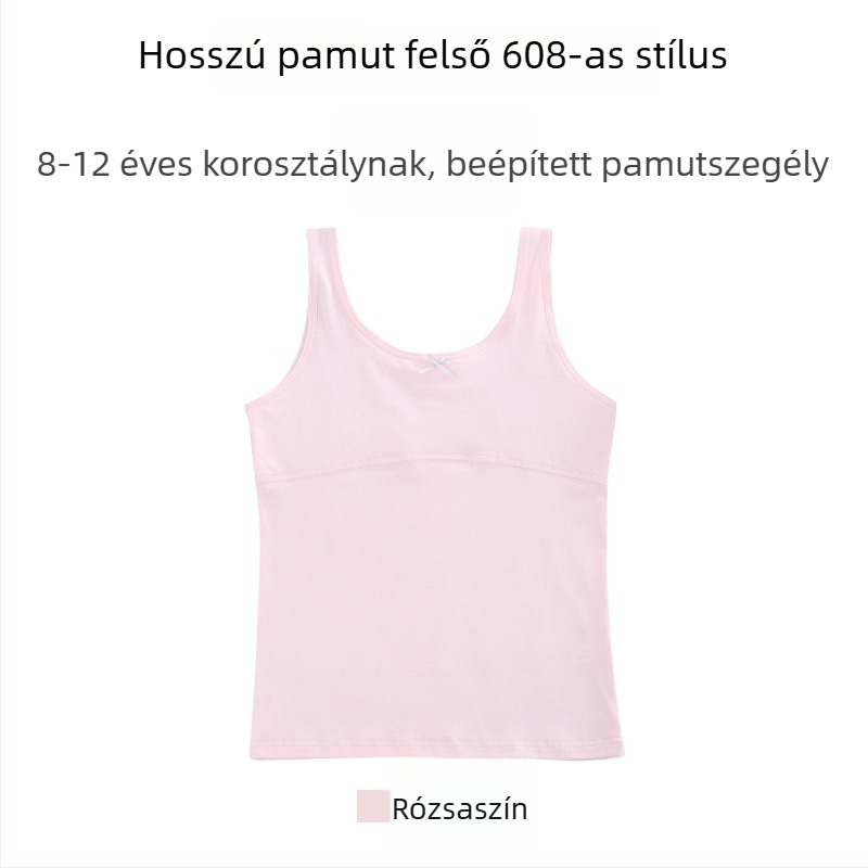 Lányoknak szóló pamut top vékonyan formázott kosarakkal, teljes kosár, lélegző, acélgyűrű nélkül