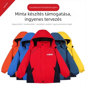 Gyerek téli kabát, szél- és vízálló, kapucnival, bélés fleece, anyaga: poliészter, 8–9 éveseknek (Vízálló 5000 mm; Kapucni; Polár bélés; Anyag: Poliészter)