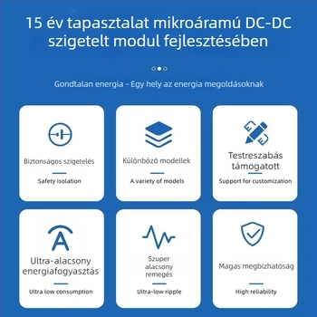 Szigetelt tápegység modul A0505S/0512S/0524S-1WR2/1WR3/2WR3, 5V-ról 5V-ra, 3C digitális alkalmazásokhoz