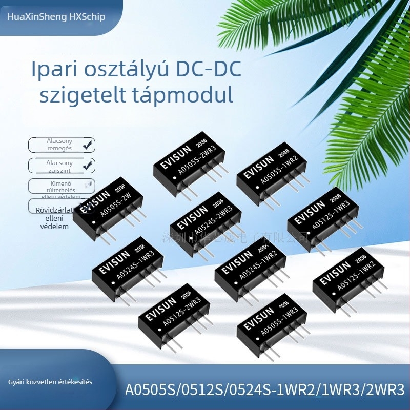 Szigetelt tápegység modul A0505S/0512S/0524S-1WR2/1WR3/2WR3, 5V-ról 5V-ra, 3C digitális alkalmazásokhoz