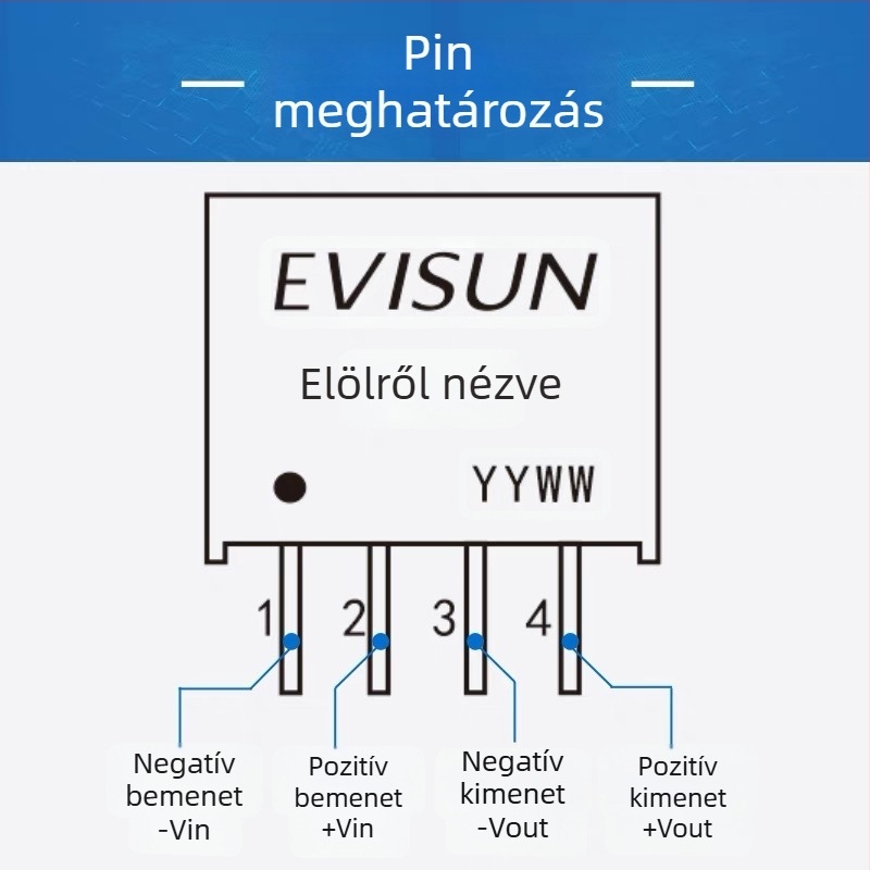Szigetelt tápegység modul A0505S/0512S/0524S-1WR2/1WR3/2WR3, 5V-ról 5V-ra, 3C digitális alkalmazásokhoz