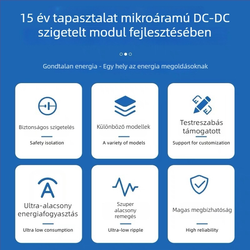 Szigetelt tápegység modul A0505S/0512S/0524S-1WR2/1WR3/2WR3, 5V-ról 5V-ra, 3C digitális alkalmazásokhoz