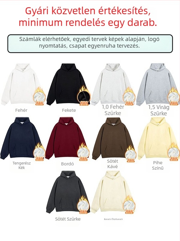 Kapucnis fleece pulóver háromdimenziós patch zsebekkel, 420 g pamutkeverék fleece, lazább szabású, kerek nyak