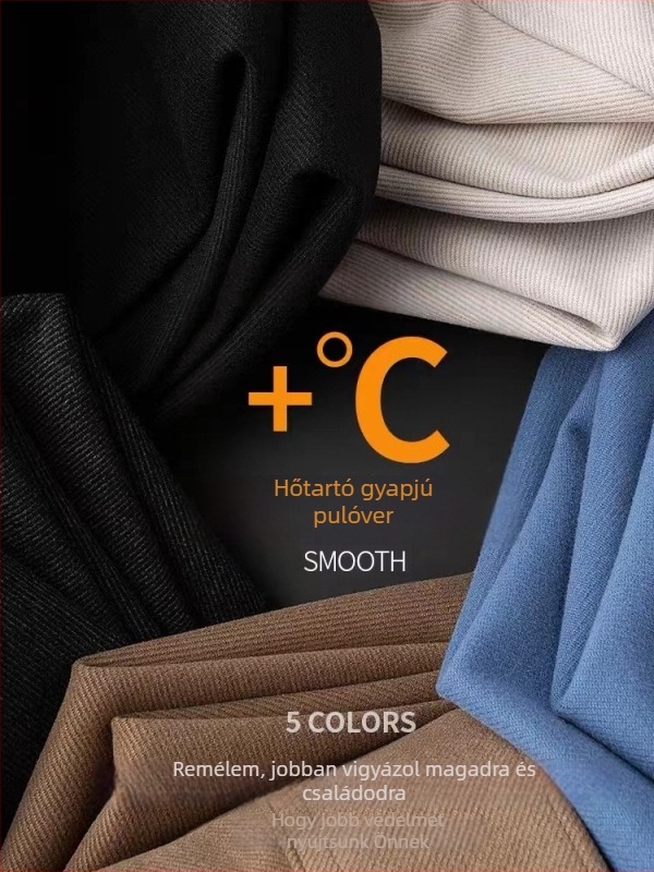 Téli férfi flanelis ing fleece béléssel, vastag és slim-fit