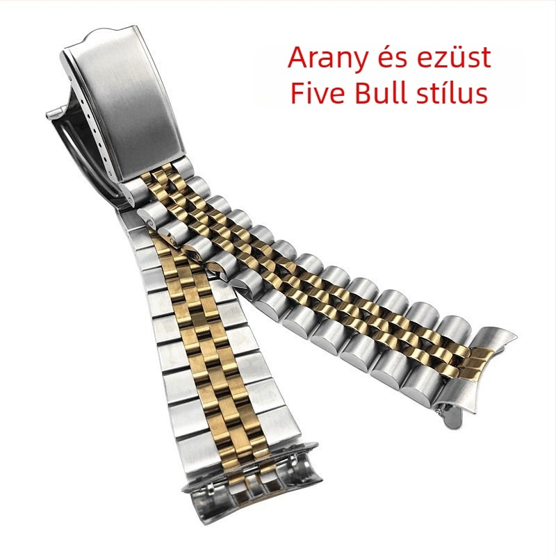 Seiko 5 sorozathoz tervezett rozsdamentes acél óraszíj ívelt végekkel — Happy watch strap