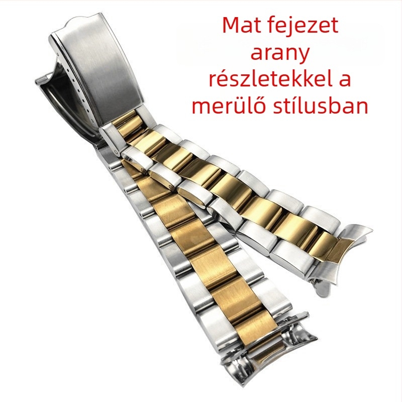 Seiko 5 sorozathoz tervezett rozsdamentes acél óraszíj ívelt végekkel — Happy watch strap