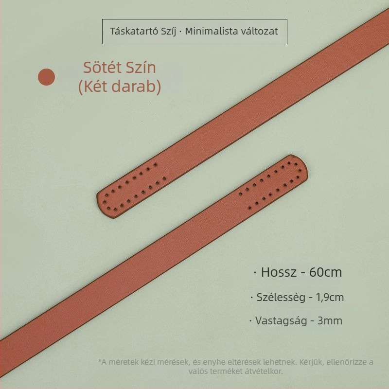 PU bőrből készült táskatrész, kézzel varrott, DIY csere vállpánt