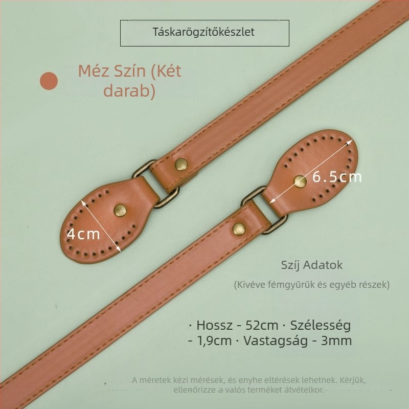 PU bőrből készült táskatrész, kézzel varrott, DIY csere vállpánt