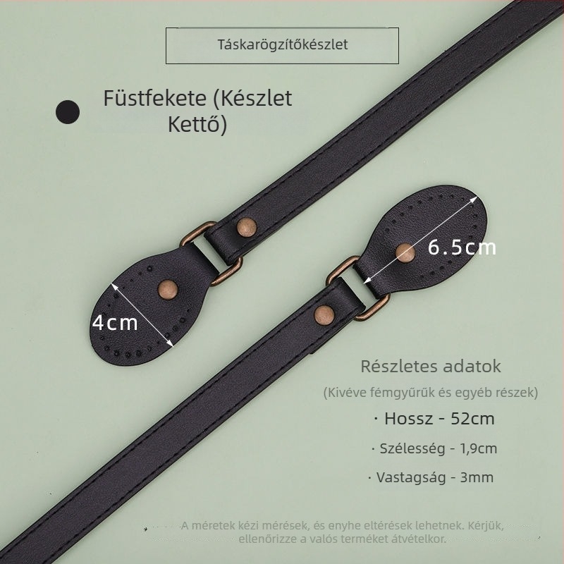 PU bőrből készült táskatrész, kézzel varrott, DIY csere vállpánt