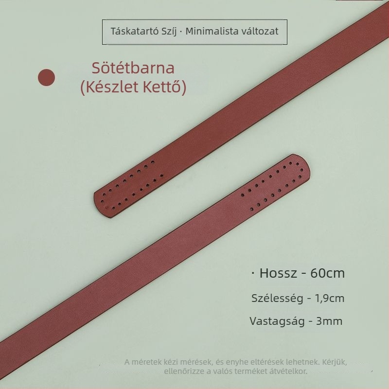 PU bőrből készült táskatrész, kézzel varrott, DIY csere vállpánt