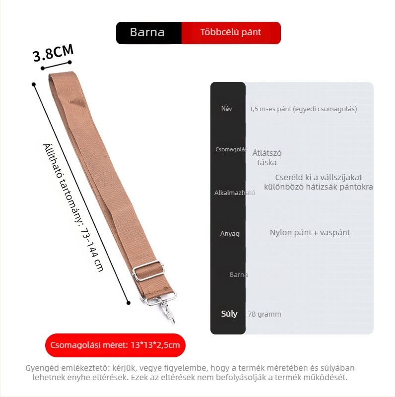 Nylon vállpánt laptop táskákhoz – ultra könnyű, állítható, crossbody stílusú