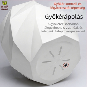 Romb alakú gyantából készült virágtartó, padlón álló, skandináv minimalista stílus
