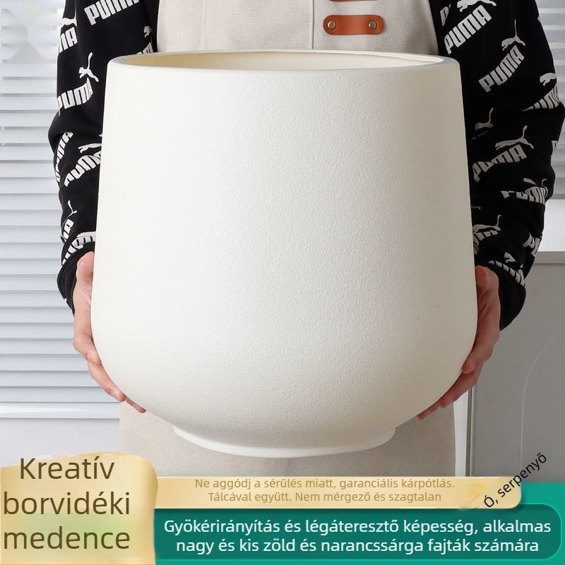 Ouhong gyanta virágcserép, padlóálló, aranyos stílus