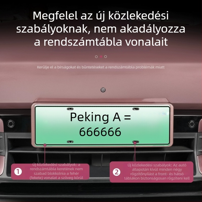 YU7-es rendszámtábla keret – YU7-kompatibilis, Anyag: Egyéb, Alkatrész szám: 012746, Feldolgozás és testreszabás: Igen, Eredet: Guangzhou