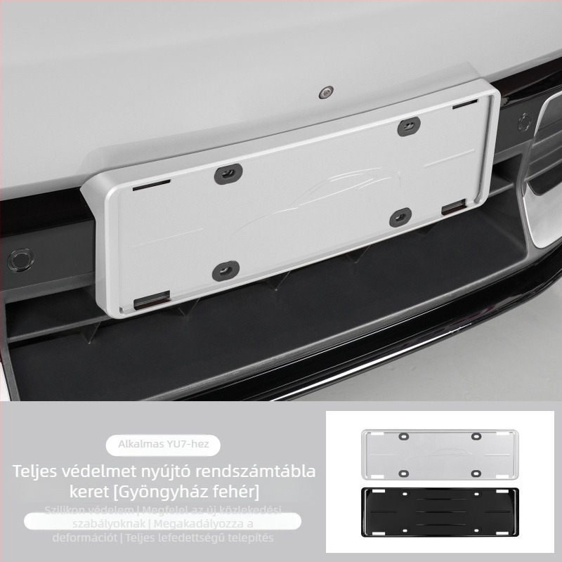 YU7-es rendszámtábla keret – YU7-kompatibilis, Anyag: Egyéb, Alkatrész szám: 012746, Feldolgozás és testreszabás: Igen, Eredet: Guangzhou