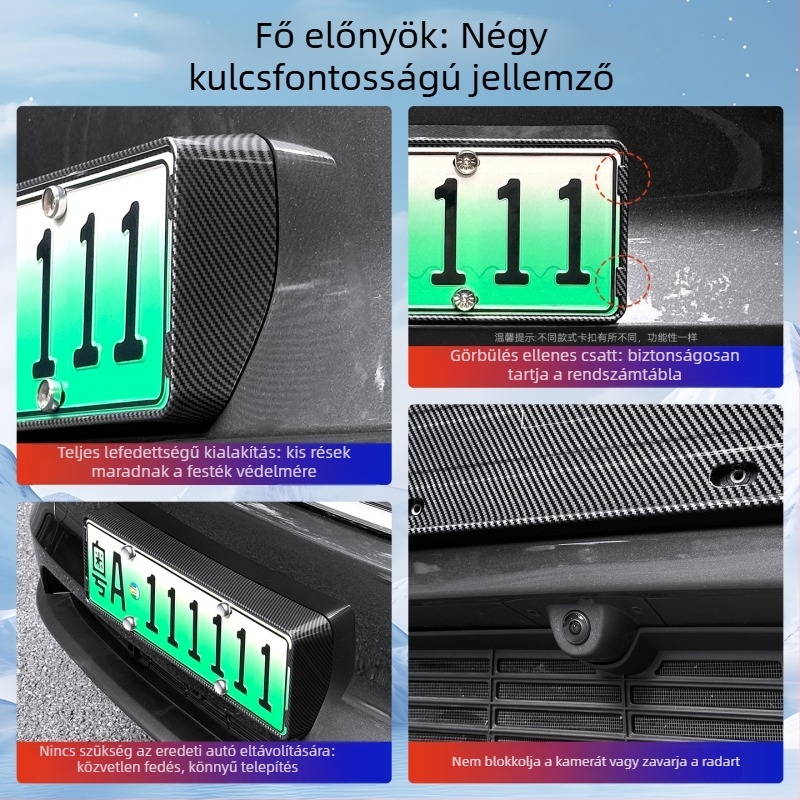 Tesla Model Y3/YL rendszámtábla keret, kiegészítő, testreszabás nélküli