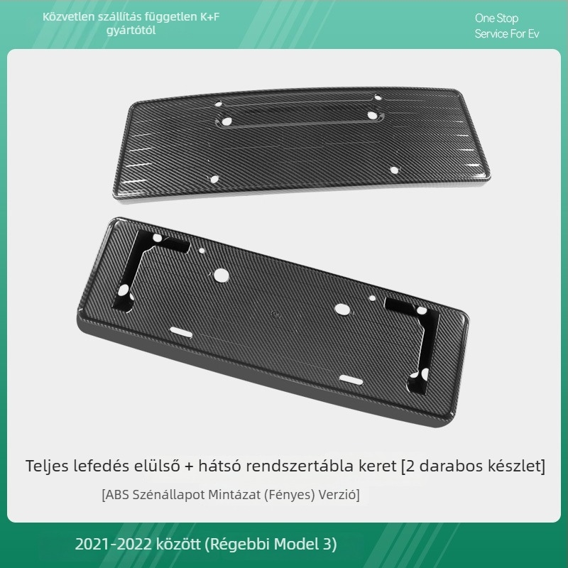 Tesla Model Y3/YL rendszámtábla keret, kiegészítő, testreszabás nélküli