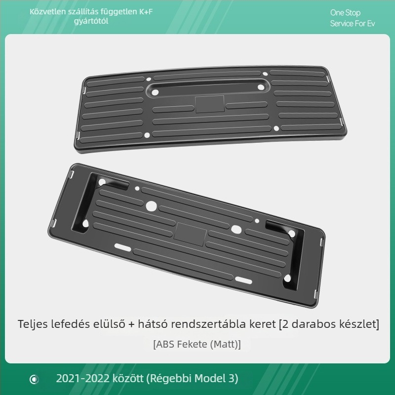 Tesla Model Y3/YL rendszámtábla keret, kiegészítő, testreszabás nélküli