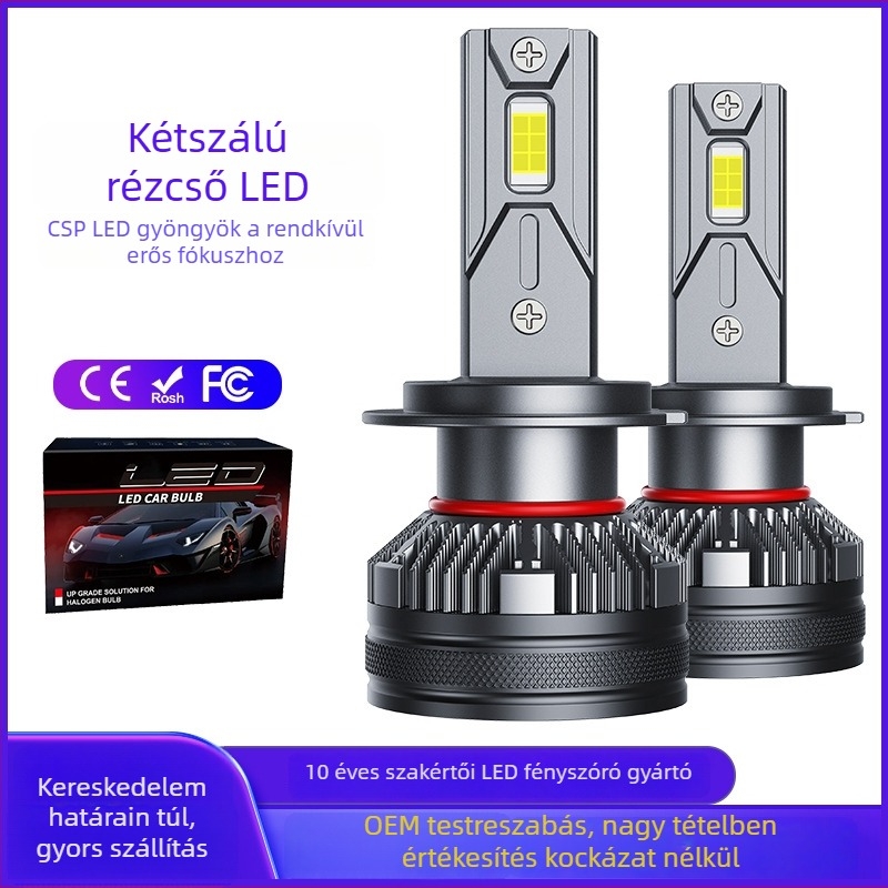 Autó LED fényszóró izzók, 55W, 12V, IP68, 5500lm, 50000h, Kompatibilis H1/H3/H4/H7/H11/HB3/HB4/9005/9006/9012