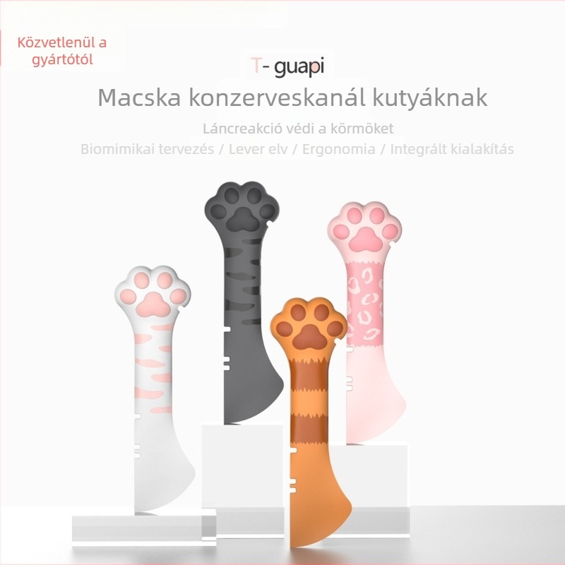 Macska konzerv nyitó és szilikon kanál – T.Guapi
