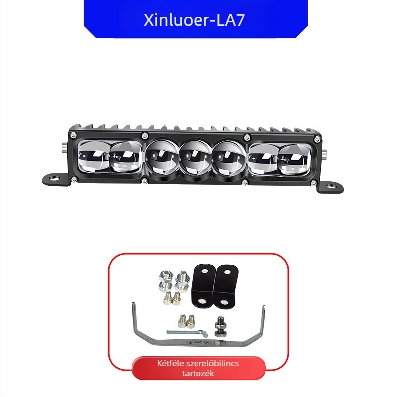 Autó LED lézeres reflektor – 100W LED, 12-60V, Modell LA7, Alumínium ötvözet, Kompatibil a legtöbb autóval és teherautóval