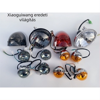 Turtle King elektromos kerékpár világítási készlet: első lámpa, első és hátsó irányjelzők, átlátszó füstös hátsó lámpa burkolat – OEM, kompatibilis más modellekkel