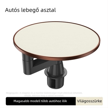 Nipori első üléshez autó tálca, 360° forgó, multifunkcionális, len anyagból, beépített rögzítés