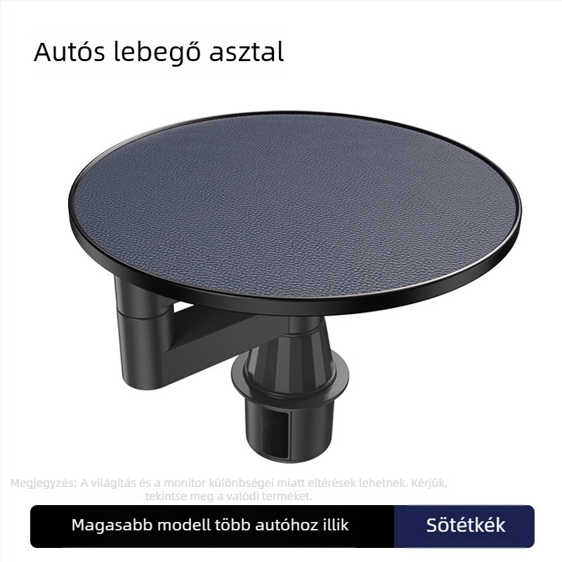 Nipori első üléshez autó tálca, 360° forgó, multifunkcionális, len anyagból, beépített rögzítés