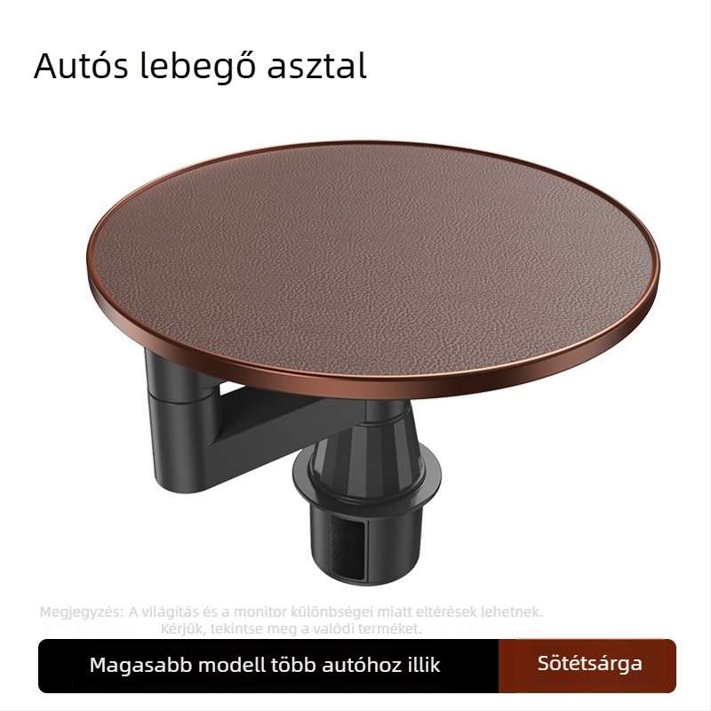 Nipori első üléshez autó tálca, 360° forgó, multifunkcionális, len anyagból, beépített rögzítés