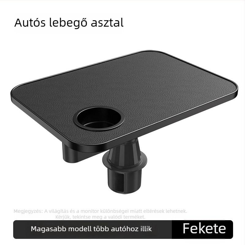 Nipori első üléshez autó tálca, 360° forgó, multifunkcionális, len anyagból, beépített rögzítés