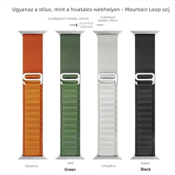 GT2 nylon szövött óraszíj hurokkal Apple iWatch 8/Ultra kompatibil