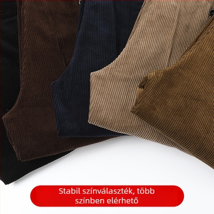 Férfi casual egyenes szabású nadrág, középső derékkal, lélegző, nem vasalható, nyári viselet